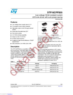 STP16CPPS05TTR datasheet  