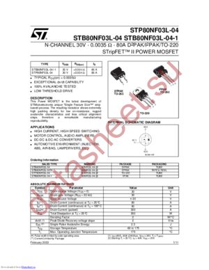 STP130NH02L datasheet  