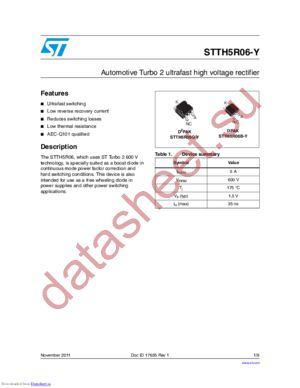 STTH5R06GY-TR datasheet  