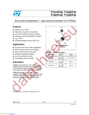 T1235T-6 datasheet  