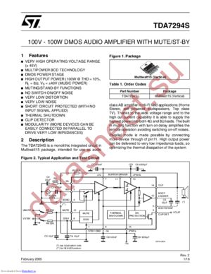 TDA7294S_05 datasheet  