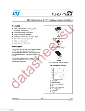TL082 datasheet  
