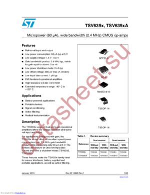 TSV6392AID-DT datasheet  
