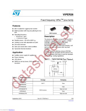 VIPER26HDTR datasheet  