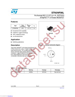 STN3NF06L_08 datasheet  