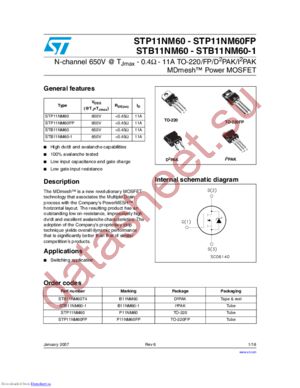 STP12NM50_06 datasheet  