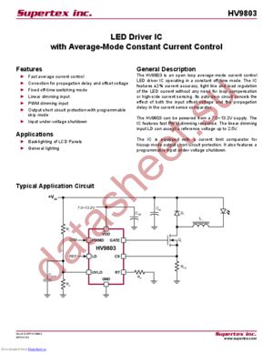 HV9803 datasheet  