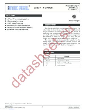 SY100EL33LZG datasheet  