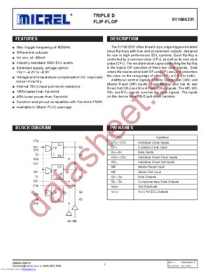 SY100S331FC datasheet  