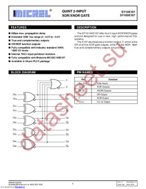 SY10E107JZ TR datasheet  