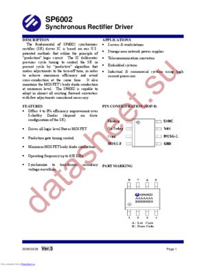 SP6002S8TG datasheet  
