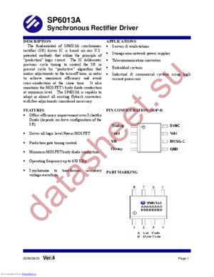 SP6013A datasheet  