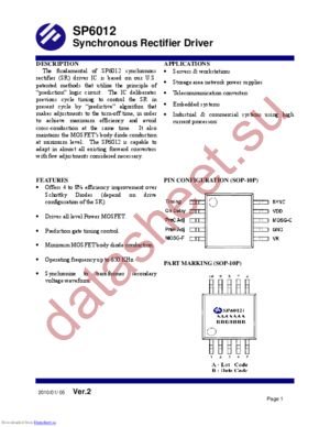 SP6012S10RGB datasheet  