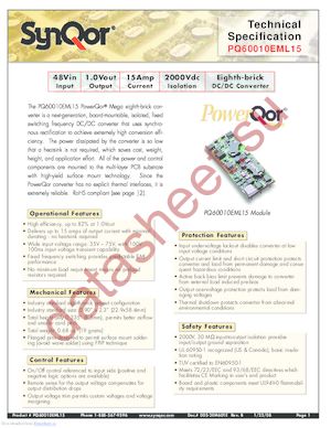 PQ60120EML04PRSPQ60010EMA15PYS datasheet  