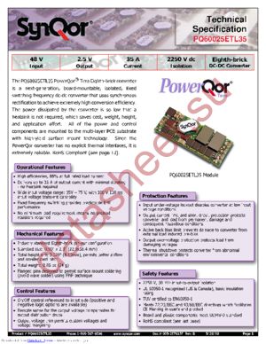 PQ60025ETL35NKS-G datasheet  