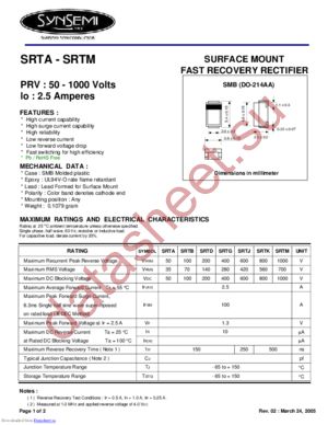 SRTA_05 datasheet  