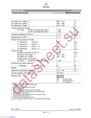 T30-A500X datasheet  