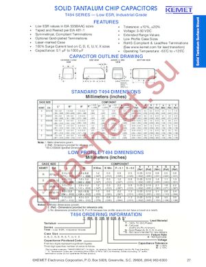 T494B106K016AT/BKN datasheet  