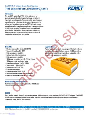 T495D336K025ATE225 datasheet  