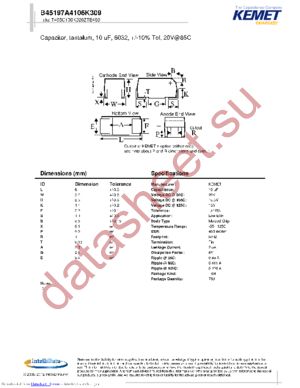 T495C106K020ZTE450 datasheet  