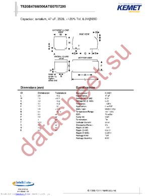 t520b476m006ate0707280 datasheet  