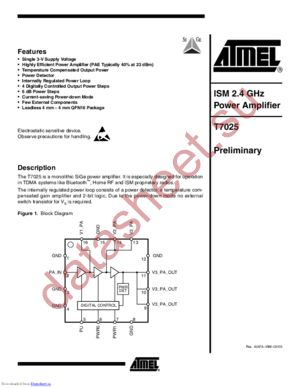 T7025-PES datasheet  