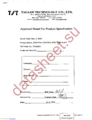 TA0892A datasheet  