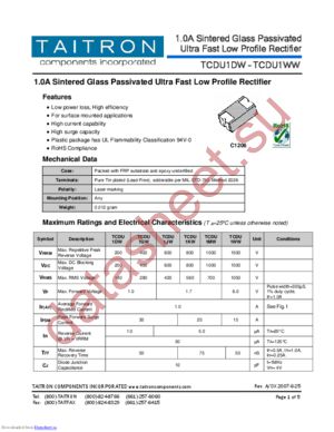 TCDU1KW datasheet  