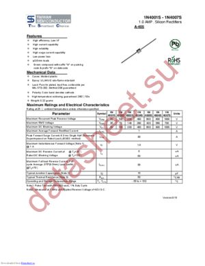 1N4001SP0G datasheet  