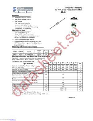 1N4002GA1G datasheet  