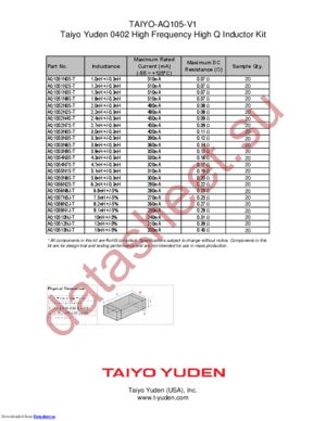 TAIYO-AQ105-V1 datasheet  
