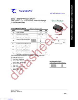 MBR0540W datasheet  