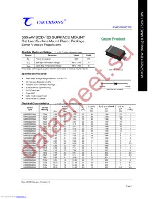 MMSZ5229BW datasheet  