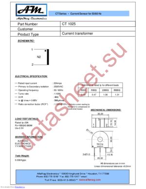 CT1025 datasheet  