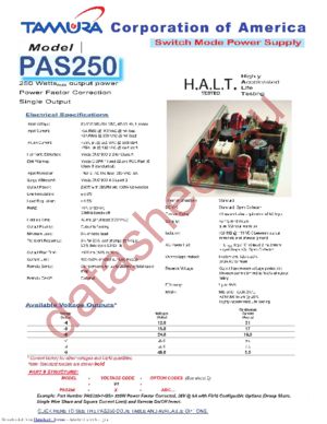 PAS250-4 datasheet  