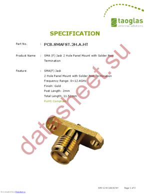 PCB.SMAFST.2H.A.HT datasheet  