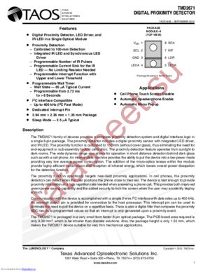 TMD26713 datasheet  