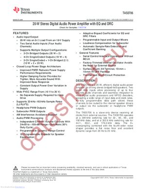 TAS5706PAP datasheet  