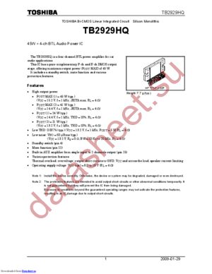 tb2929hq datasheet  