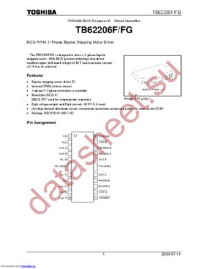 TB62206FG(EL) datasheet  