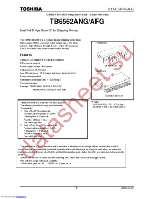 TB6562AFG(O,EL) datasheet  