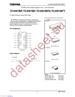 TC4001BP(N) datasheet  
