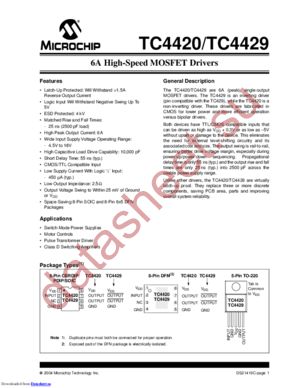 TC4420IOA713 datasheet  