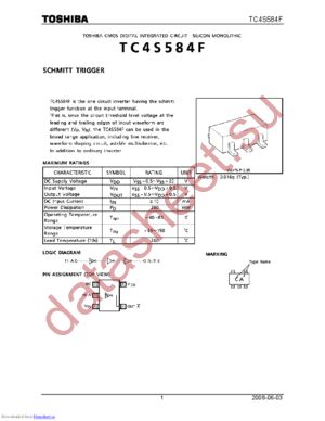 TC4S584F(T5L,F,T) datasheet  