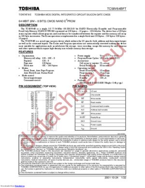 TC58V64BFT(F) datasheet  