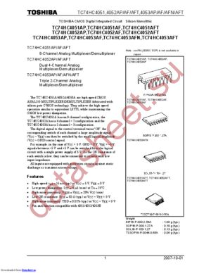 TC74HC4052AP(F) datasheet  