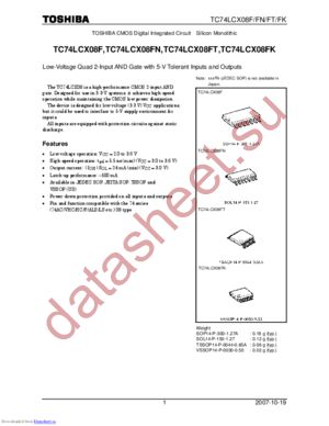 TC74LCX08FT(EL) datasheet  