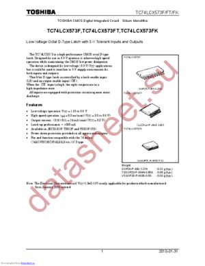 TC74LCX573FW(ELP) datasheet  