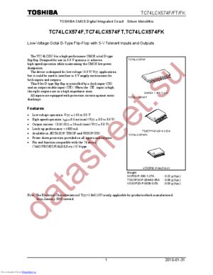 TC74LCX574FT(EL,M) datasheet  