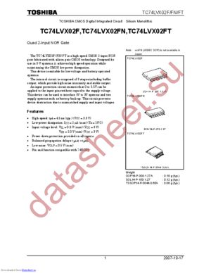 TC74LVX02FT(EL) datasheet  